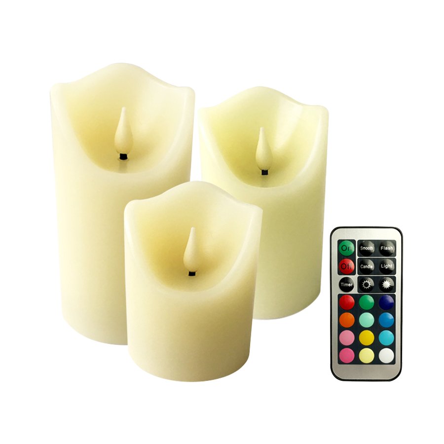 Set of 3 Rechargeable Flameless Candles