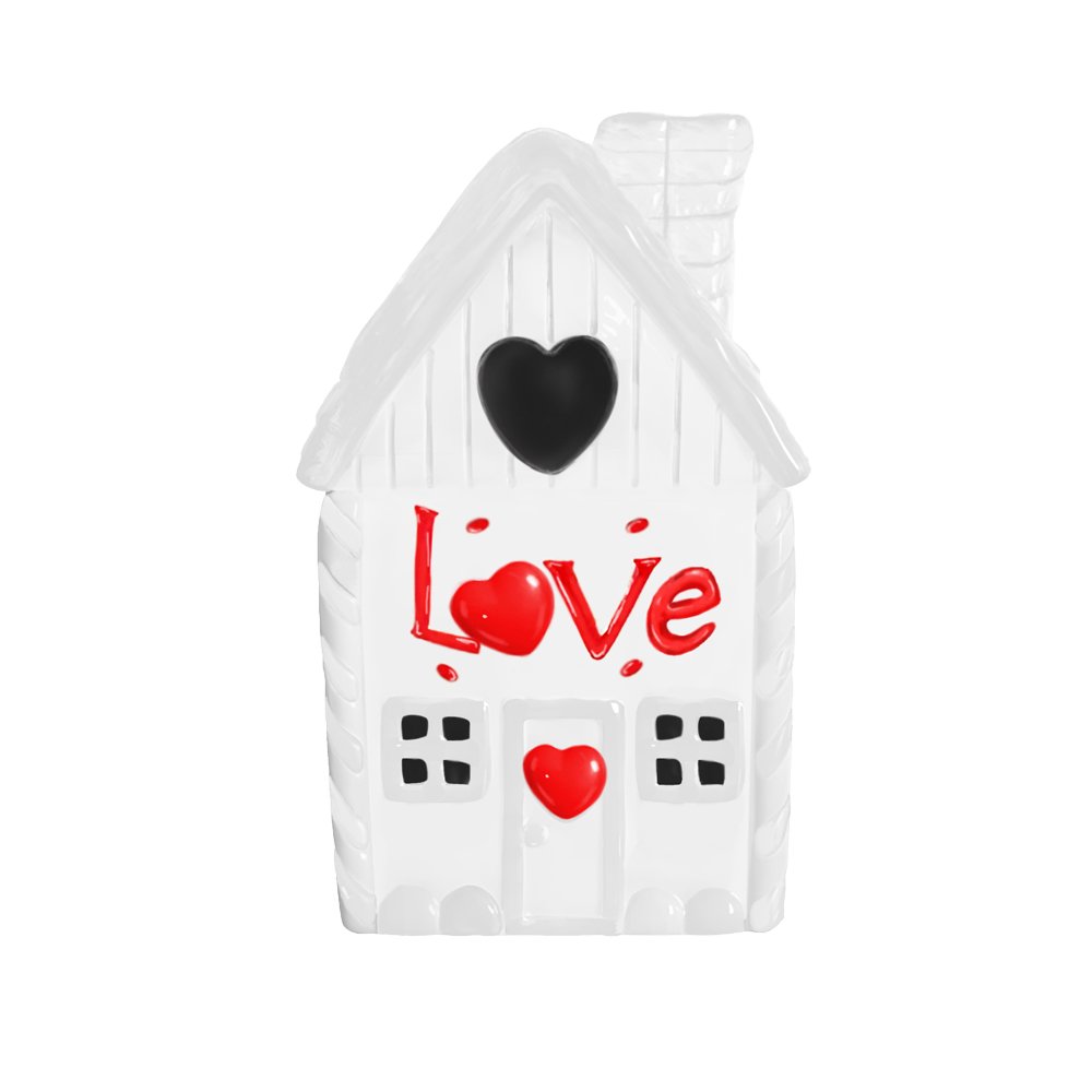 Valentine’s day Ceramic Light up House