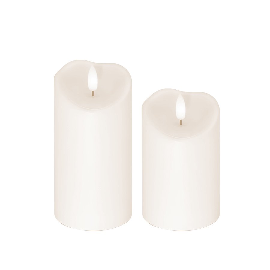 Set of 2 LED wax flameless candle