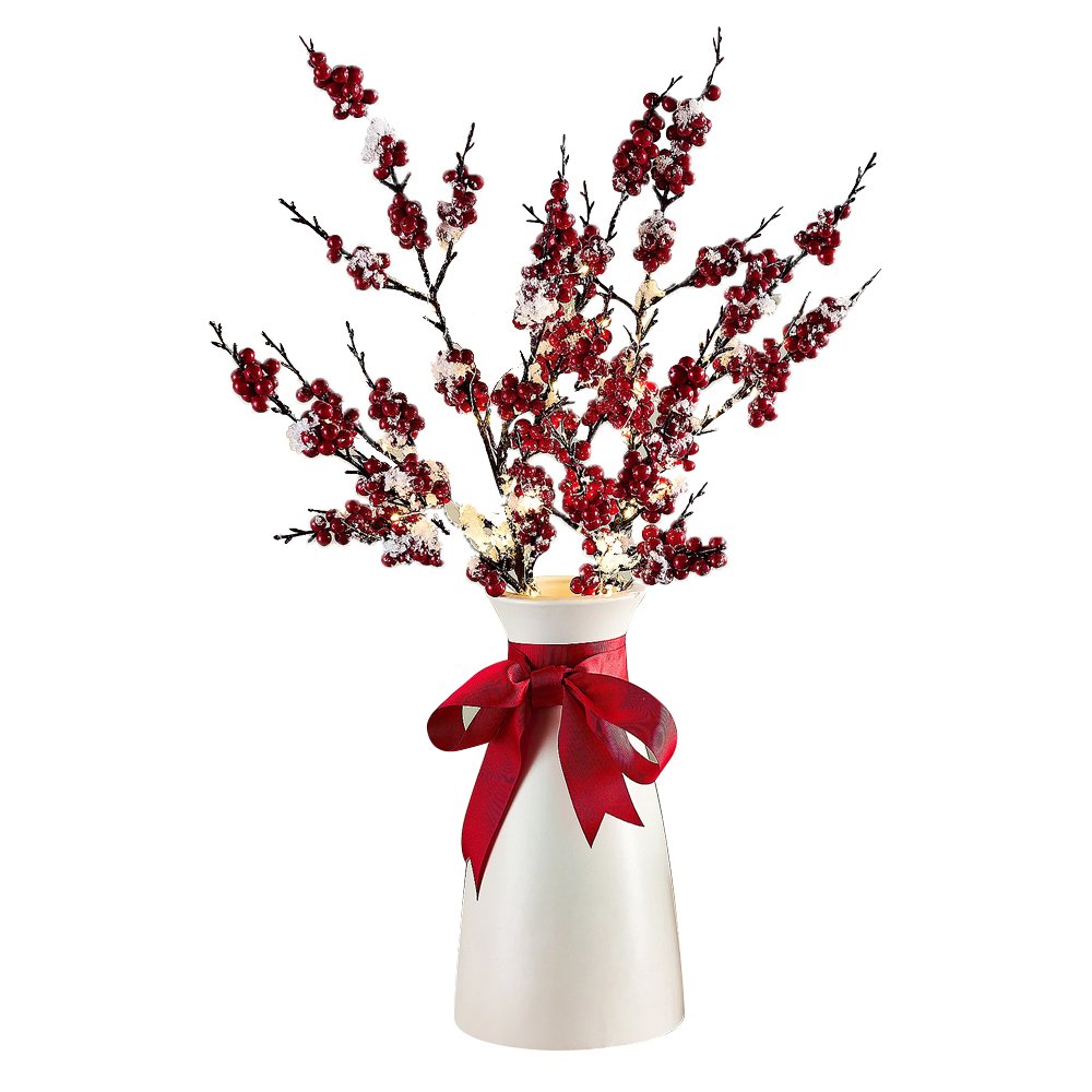 Set of 2 27″ Illuminated Berry Branches